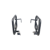MotoCare saddle stay with plate installed on TVS Apache RTR 160 side view