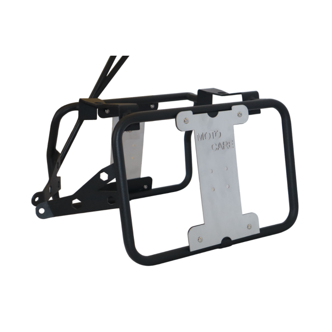 MotoCare saddle stay with plate BMW F850 GS black installed