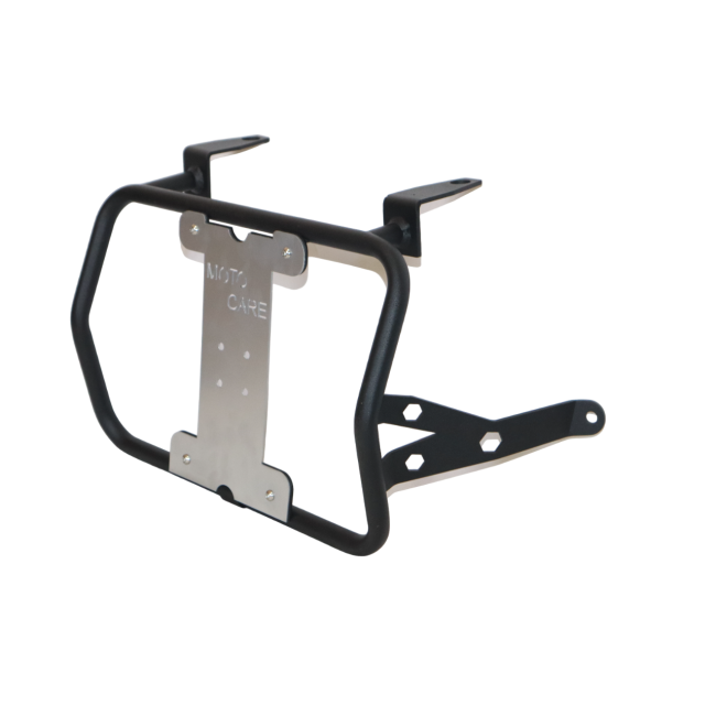 MotoCare saddle stay with plate BMW F850 GS black installed