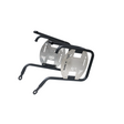 MotoCare saddle stay with plate installed on Honda CB350 supporting saddlebags securely