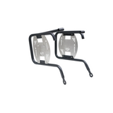 MotoCare saddle stay with plate installed on Honda CB350 supporting saddlebags securely