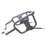 MotoCare saddle stay with plate installed on Hero Mavrick 440 motorcycle supporting saddlebags for touring stability