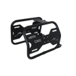 MotoCare saddle stay with plate installed on Hero Xpulse motorcycle supporting saddlebags for touring and off-road stability