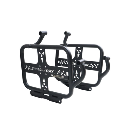 MotoCare saddle stay with plate Shotgun 650 installed