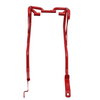 MotoCare red saddle stay installed on Hero XPulse 210 supporting saddlebags