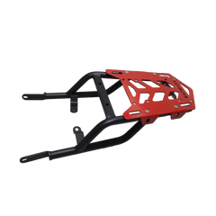 MotoCare Rear Carrier Plate for Royal Enfield Himalayan 411 – Heavy Duty CNC Luggage Rack (Red)
