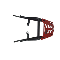 MotoCare Rear Carrier Plate for Royal Enfield Himalayan 411 – Heavy Duty CNC Luggage Rack (Red)