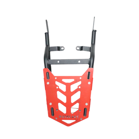 Motocare Rear Carrier Plate for Royal Enfield Himalayan 411 – Heavy Duty CNC Luggage Rack (Red)
