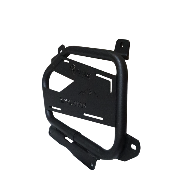 MotoCare saddle stay with plate Himalayan 450 installed