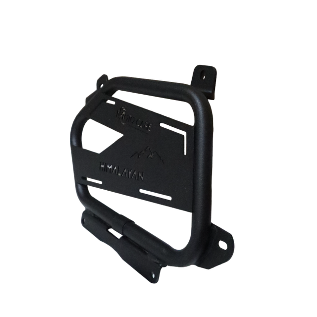 MotoCare saddle stay with plate Himalayan 450 installed