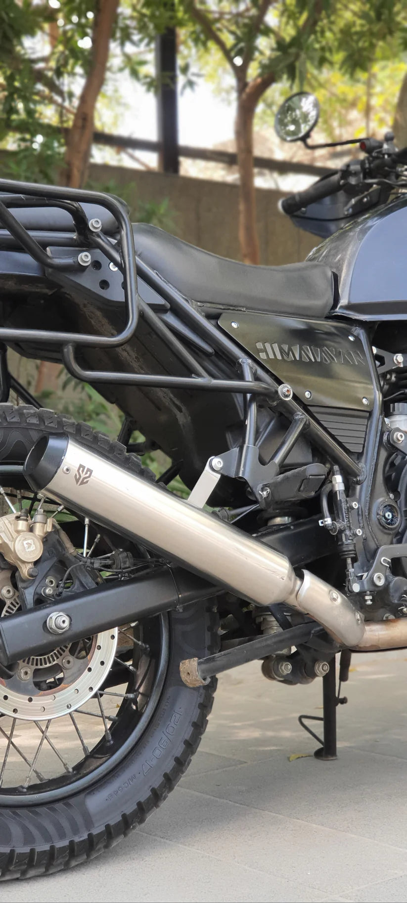 SS Motocorp Slip-On Exhaust for Royal Enfield Himalayan 411 Performance Silencer with DB Killer