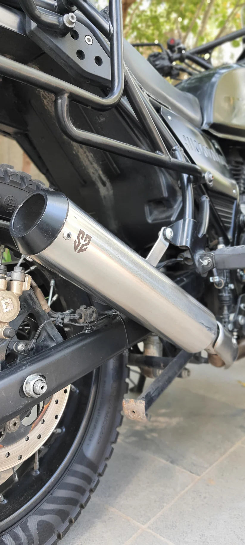 SS Motocorp Slip-On Exhaust for Royal Enfield Himalayan 411 Performance Silencer with DB Killer