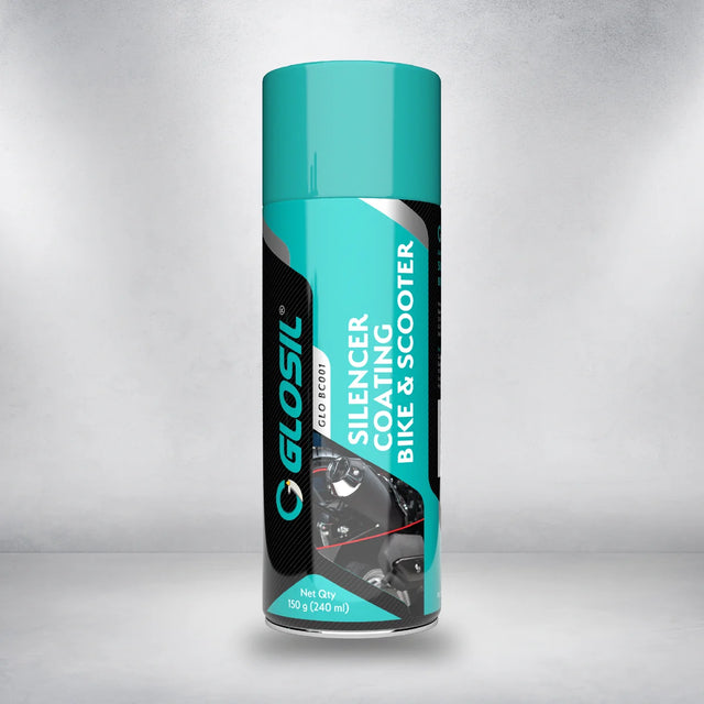 Glosil Silencer Coating Spray Black for bikes and scooters