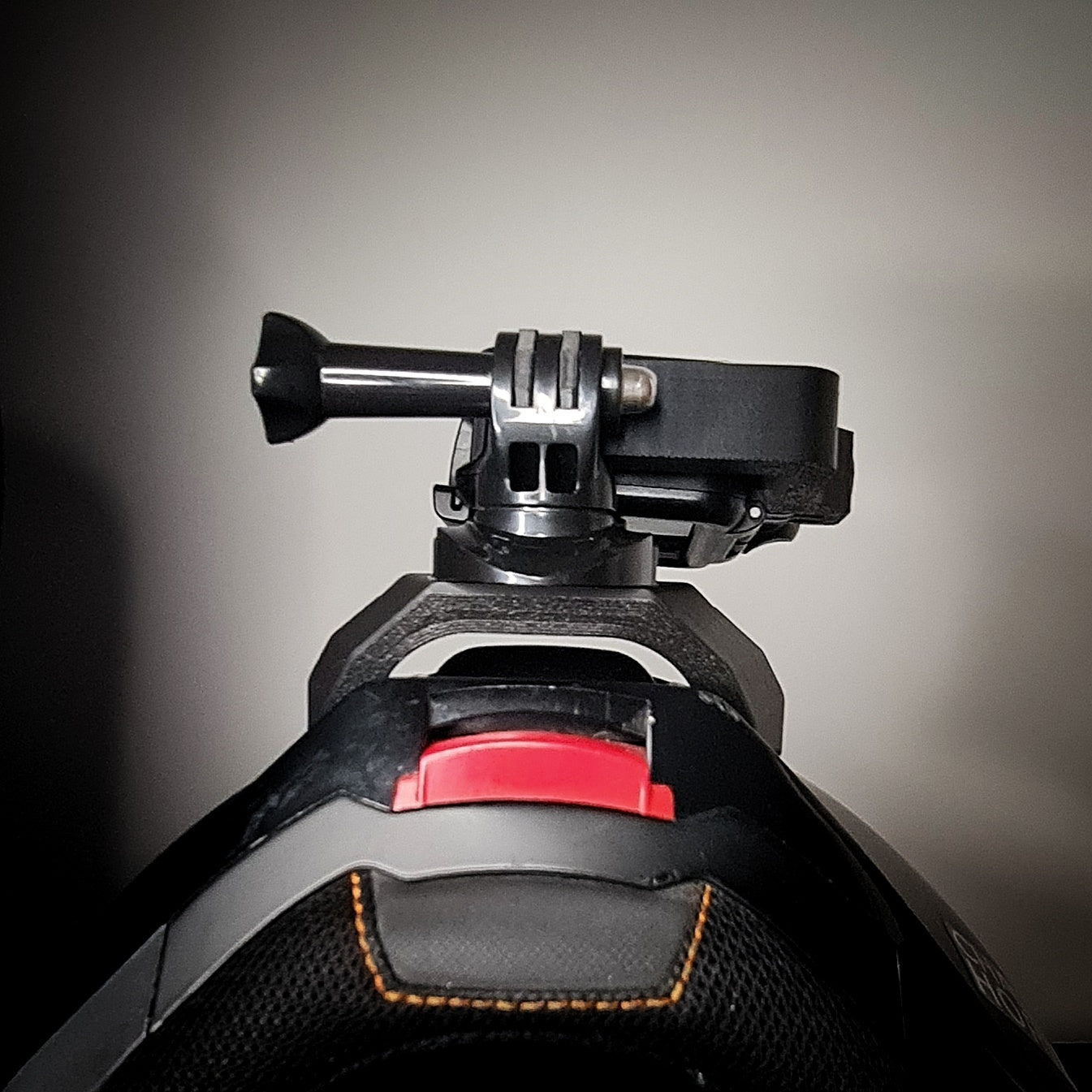 SCHUBERTH E2 adventure helmet chin mount with GoPro installed