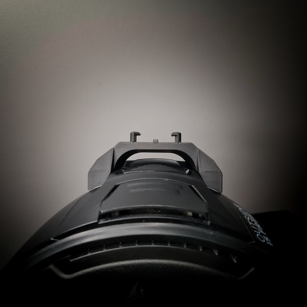 SCHUBERTH E2 adventure helmet chin mount with GoPro installed