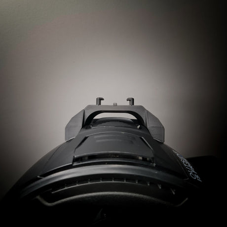 SCHUBERTH E2 adventure helmet chin mount with GoPro installed