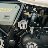 Legundary Casque Rear Oil Cap Silver for Royal Enfield Scram 440 premium aluminium engine oil filler cap