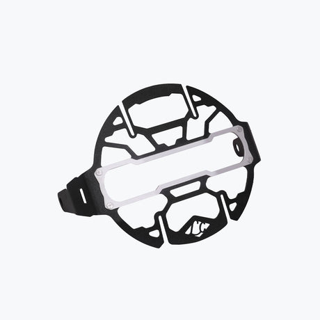 Legundary Cosmic Headlight Grill Black and Silver for Royal Enfield Scram 440 premium headlight guard protector