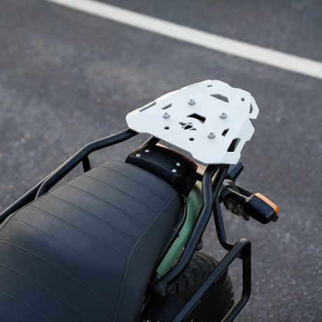 Legundary Gopher Luggage Carrier Silver Black for Royal Enfield Scram 440 heavy duty rear rack luggage support