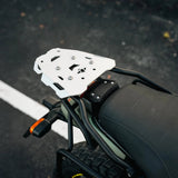 Legundary Gopher Luggage Carrier Silver Black for Royal Enfield Scram 440 heavy duty rear rack luggage support