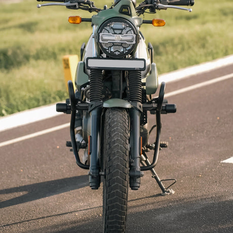 Legundary Thanos Crash Guard with Slider Black for Royal Enfield Scram 440 heavy duty engine protection guard