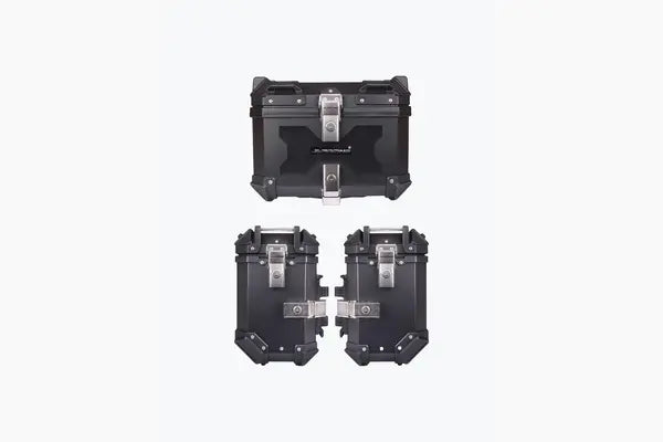 JB RACING TOPBOX WITH PANNIERS JB TC X45L ECONOMY BLACK + JB SB X36L PREMIUM BLACK