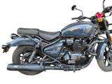 KP Racing Bassmaster Stage 2 Combo Matte Black SS304 Exhaust Kit for Royal Enfield Shotgun 650 with Air Filter Stage Plate and Iridium Spark Plugs Dyno Tested