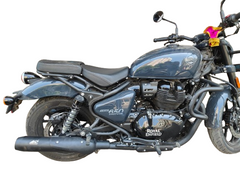 KP Racing Bassmaster Stage 2 Combo Matte Black SS304 Exhaust Kit for Royal Enfield Shotgun 650 with Air Filter Stage Plate and Iridium Spark Plugs Dyno Tested