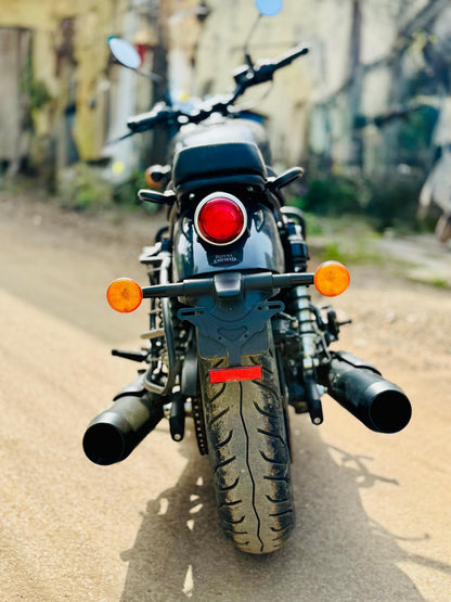 KP Racing Bassmaster Stage 2 Combo Matte Black SS304 Exhaust Kit for Royal Enfield Shotgun 650 with Air Filter Stage Plate and Iridium Spark Plugs Dyno Tested