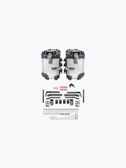 Legundary Custom Fort Knox Series SB 36L Aluminium Top Box Black Silver Motorcycle Luggage Storage Case