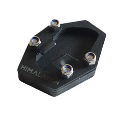 MotoCare side stand extender Himalayan 450 installed view