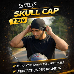 66BHP Thermo Stretch Skull Cap Winter Helmet Liner with Full Ear Coverage