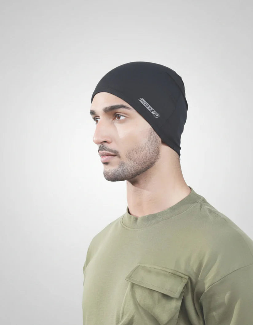 66BHP Thermo Stretch Skull Cap Winter Helmet Liner with Full Ear Coverage