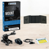 SMK Typhoon helmet chin mount V1 and V2 installed for GoPro Insta360 DJI POV motovlogging action camera setup on motorcycle helmet