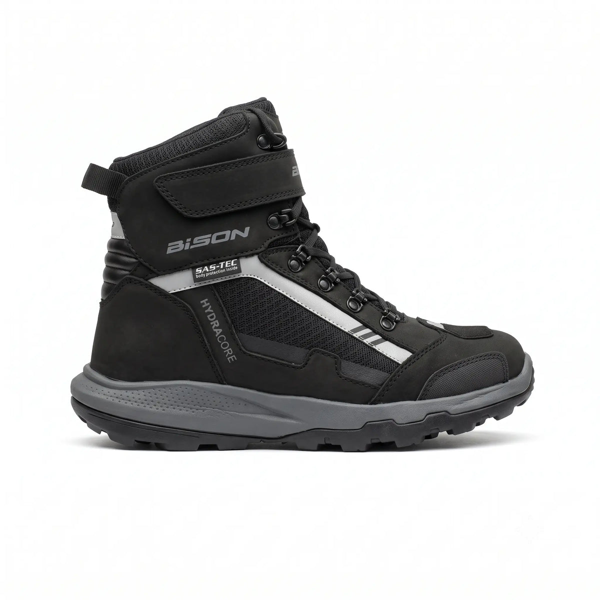 Bison ProGear Sonic black motorcycle riding and adventure boot