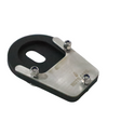 MotoCare side stand extender installed on Triumph Speed 400 for improved parking stability on uneven surfaces