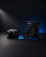 STRYX motorcycle dash cam QHD 1440P 64GB complete bundle with handlebar mount

