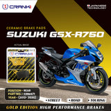 CRANK1 CRM471 ceramic rear brake pads for Suzuki GSX-R750 2012–2020