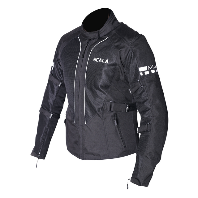 Scala Akira V2 women's motorcycle riding jacket in black with CE Level 2 armour