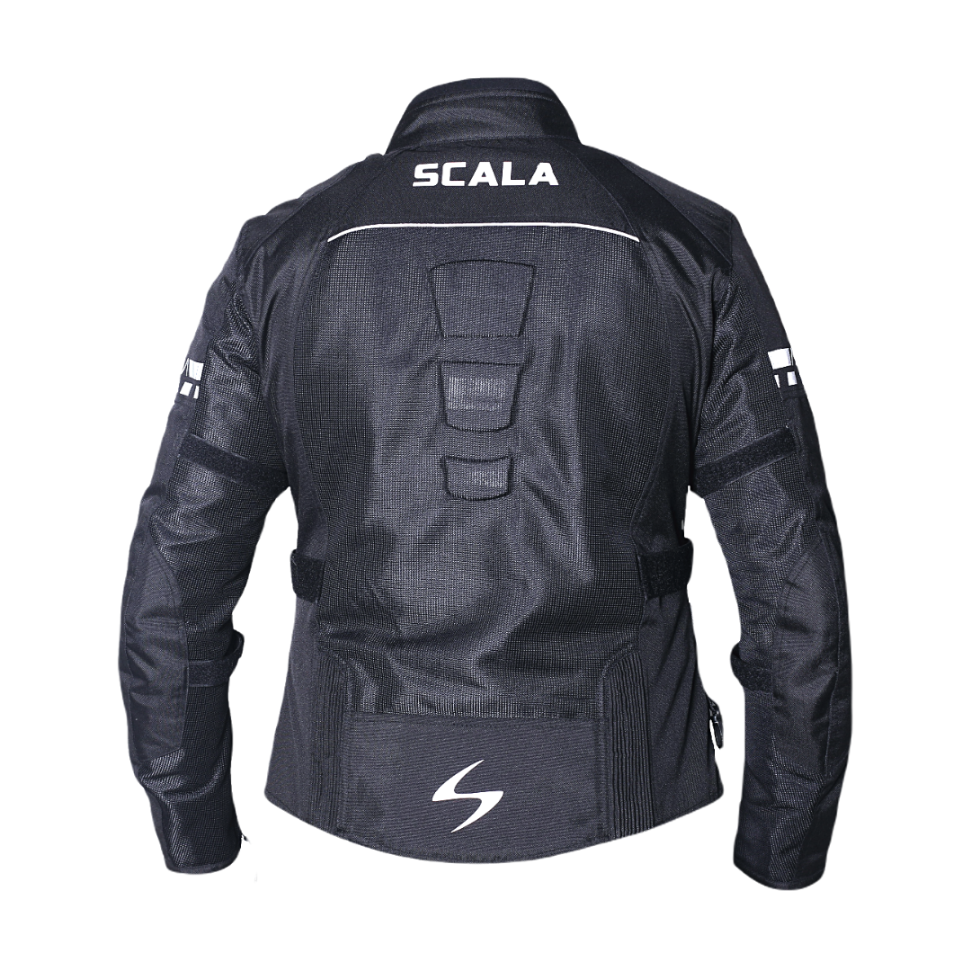 Scala Akira V2 women's motorcycle riding jacket in black with CE Level 2 armour