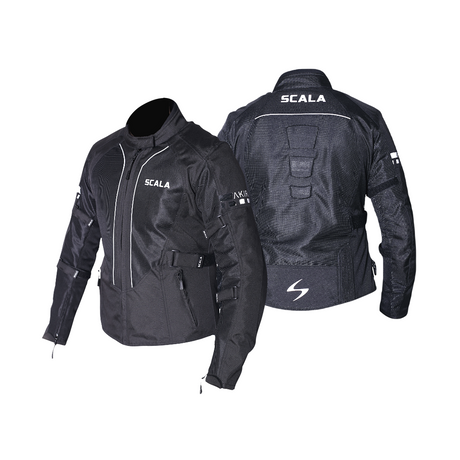 Scala Akira V2 women's motorcycle riding jacket in black with CE Level 2 armour