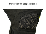 Scala Atlas black grey motorcycle riding gloves front view

