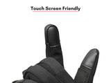 Scala Atlas black grey motorcycle riding gloves front view

