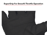 Scala Atlas black grey motorcycle riding gloves front view

