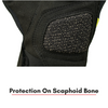 Scala Atlas black and white motorcycle riding gloves front view