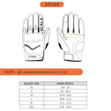 Scala Atlas black and white motorcycle riding gloves front view