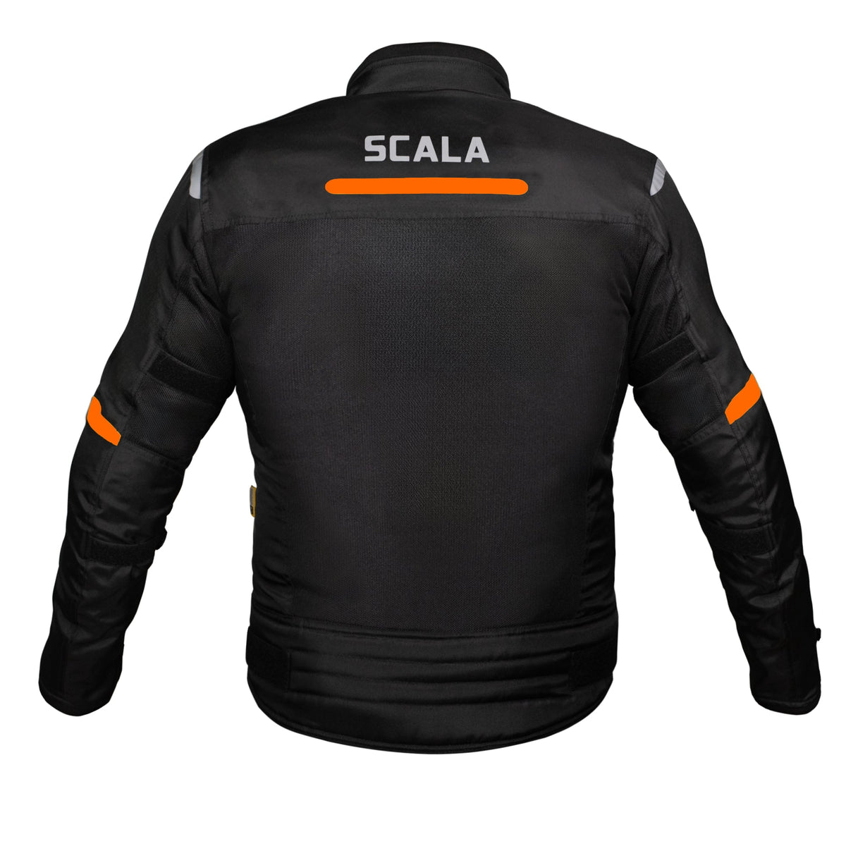 SCALA Blaze Black & Orange CE Level 2 Motorcycle Riding Jacket for Men