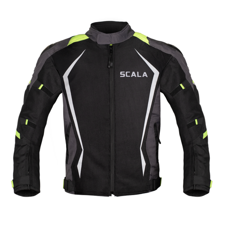 Scala Brave black motorcycle riding jacket with CE Level 2 protective armour