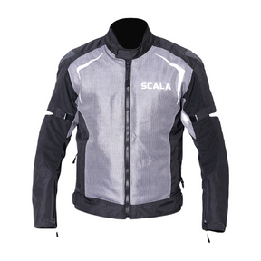 SCALA Marvel V2 Black Gray Motorcycle Riding Jacket with CE Level 2 Armor