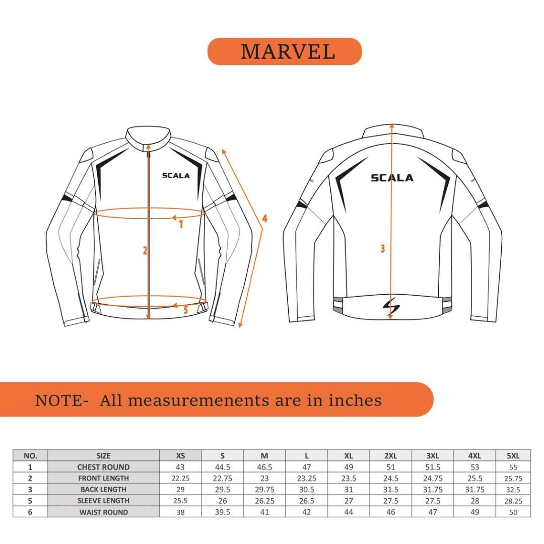 SCALA Marvel V2 Black Gray Motorcycle Riding Jacket with CE Level 2 Armor